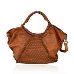 Load image into Gallery viewer, BZNA Bag Shira Cognac Italy Designer Handtasche Schultertasche Tasche Leder
