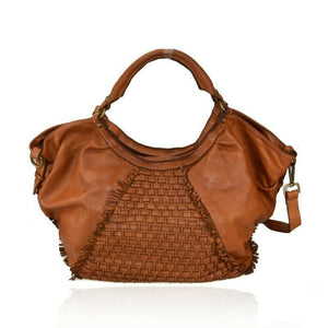 BZNA Bag Shira Cognac Italy Designer Handtasche Schultertasche Tasche Leder
