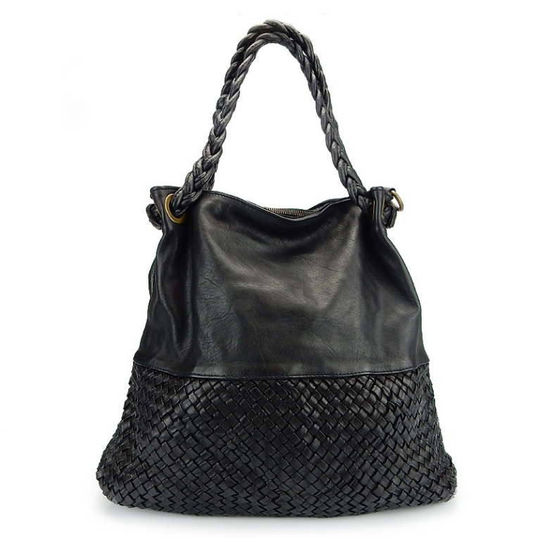 BZNA Bag May Braun Italy Designer Damen Handtasche Tasche Schafsleder Shopper