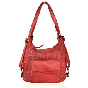BZNA Bag Lisa Rot Backpacker Designer Rucksack Damenhandtasche Schultertasche