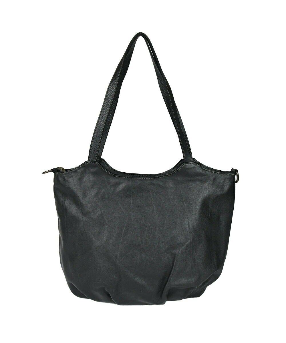 BZNA Bag Kasia Black Italy Designer Beutel Umhängetasche Damen Handtasche Leder