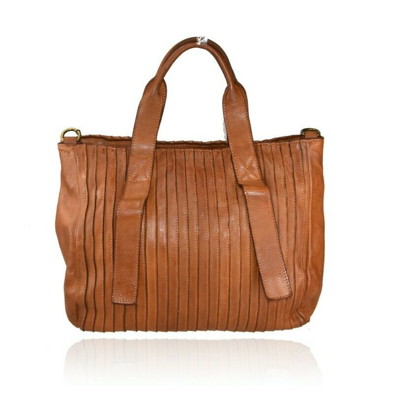 BZNA Bag Stine Cognac Italy Designer Damen Handtasche Schultertasche Tasche