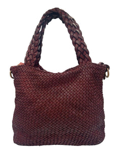 BZNA Bag Siana Weinrot Italy Designer Damen Handtasche Tasche Leder Shopper