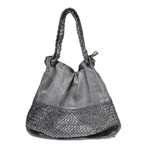 BZNA Bag May Grau Italy Designer Damen Handtasche Tasche Schafsleder Shopper