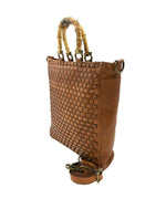 Load image into Gallery viewer, BZNA Bag Surina Cognac Italy Designer Damen Handtasche Tasche Ledereder Shopper
