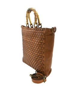 BZNA Bag Surina Cognac Italy Designer Damen Handtasche Tasche Ledereder Shopper
