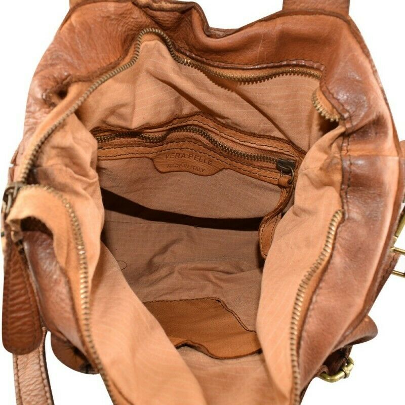 BZNA Bag Xenia Braun Italy Designer Damen Handtasche Tasche Leder Shopper