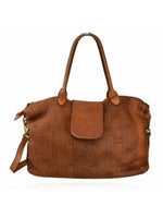 Load image into Gallery viewer, BZNA Bag Alexa cognac Italy Designer Damen Ledertasche Handtasche Schultertasche
