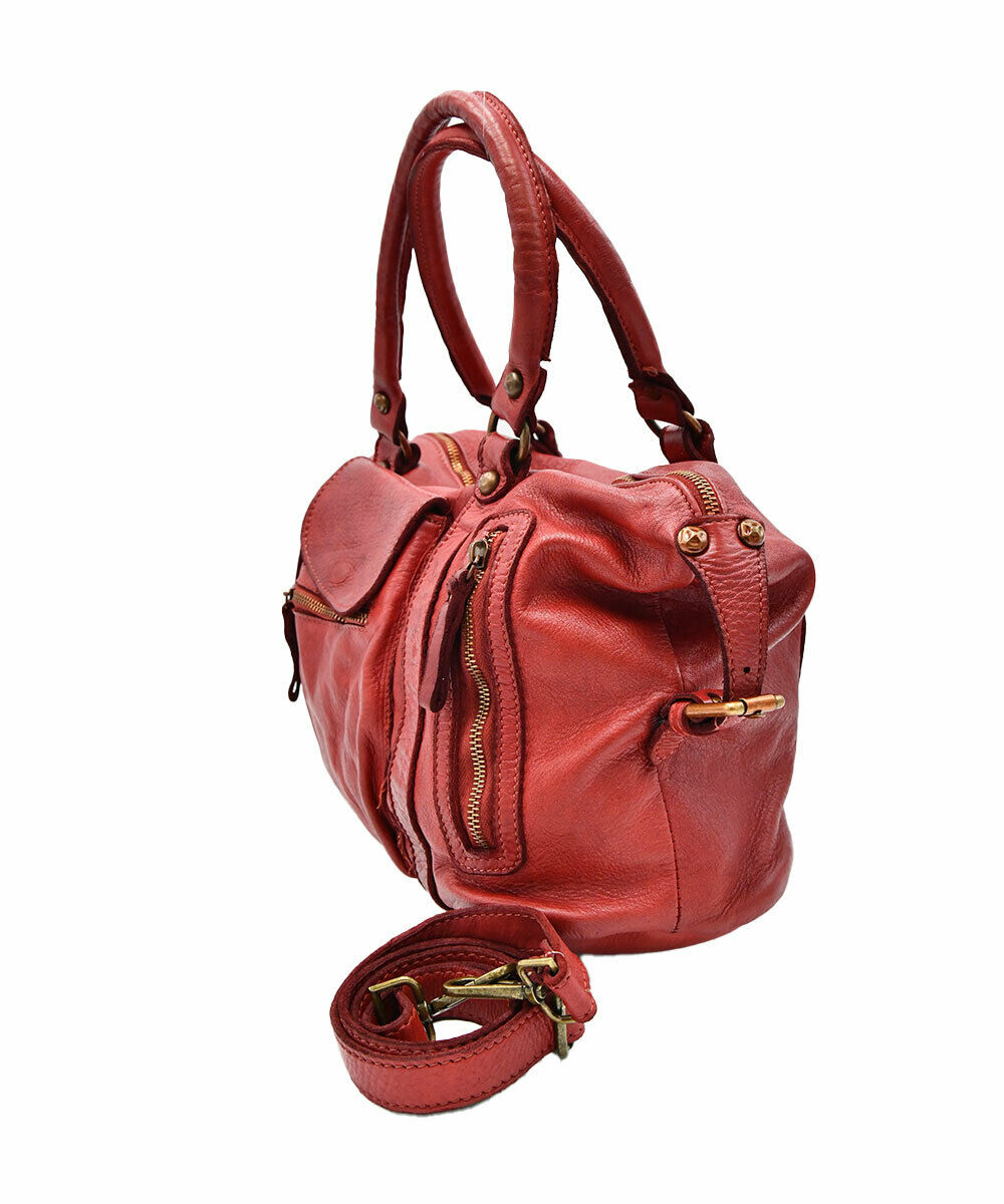 BZNA Bag Samea Cognac Italy Designer Ledertasche Handtasche Schultertasche
