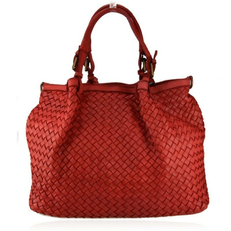 BZNA Bag Rina Rot Lederfarben Italy Designer Damen Handtasche Schultertasche