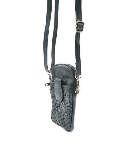 BZNA Bag Lilja  Black Designer mobile Handytasche Ledertasche Umhängetasche