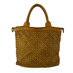 Load image into Gallery viewer, BZNA Bag Xenia Gelb Italy Designer Damen Handtasche Tasche Leder Shopper
