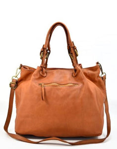 BZNA Bag Erna Cognac Italy Designer geflochten Damen Handtasche Schultertasche
