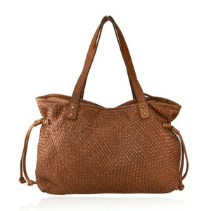 BZNA Bag Nele Cognac Italy Designer Damen Handtasche Tasche Schafsleder Shopper