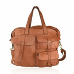 Load image into Gallery viewer, BZNA Trixie cognac Italy Designer Damen Handtasche Schultertasche Tasche Leder
