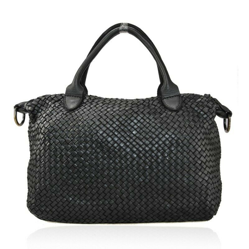 BZNA Bag Bianca schwarz Italy Designer Damen Handtasche Schultertasche Tasche