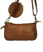 Load image into Gallery viewer, BZNA Bag Ljuba Cognac Clutch Italy Designer Damen Handtasche Schultertasche
