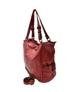 BZNA Bag Panna Cognac Italy Designer Beutel Umhängetasche Damen Handtasche Leder