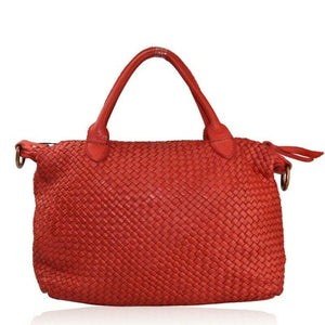 BZNA Bag Bianca Rot Italy Designer Damen Handtasche Schultertasche Tasche