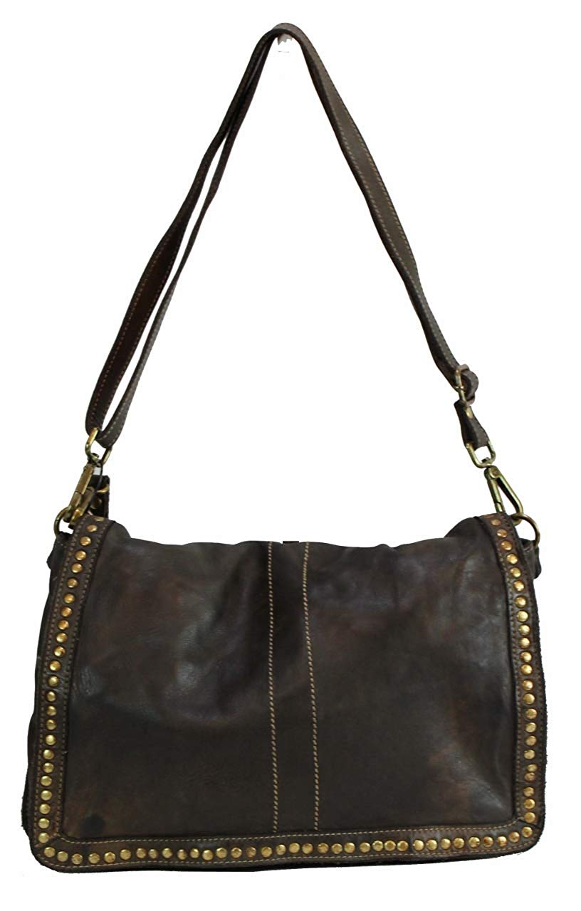 BZNA Bag Gil Braun moro Italy Designer Clutch Umhängetasche Damen Handtasche Schultertasche Tasche Leder Shopper Neu