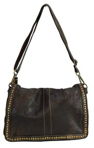 BZNA Bag Gil Braun moro Italy Designer Clutch Umhängetasche Damen Handtasche Schultertasche Tasche Leder Shopper Neu