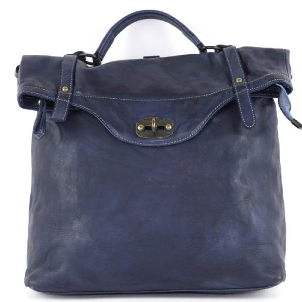 BZNA Bag Gabi blau Backpacker Designer Rucksack Damenhandtasche Schultertasche Leder Nappa ItalyNeu