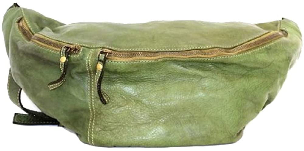 BZNA Bag Luigi grün Italy Designer Gürteltasche Bauchtasche Fanny Bag Umhängetasche Schultertasche Tasche Leder Shopper Neu