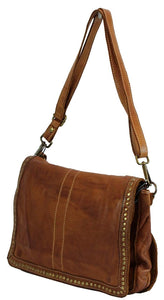 BZNA Bag Gil Cognac Italy Designer Clutch Umhängetasche Damen Handtasche Schultertasche Tasche Leder Shopper Neu