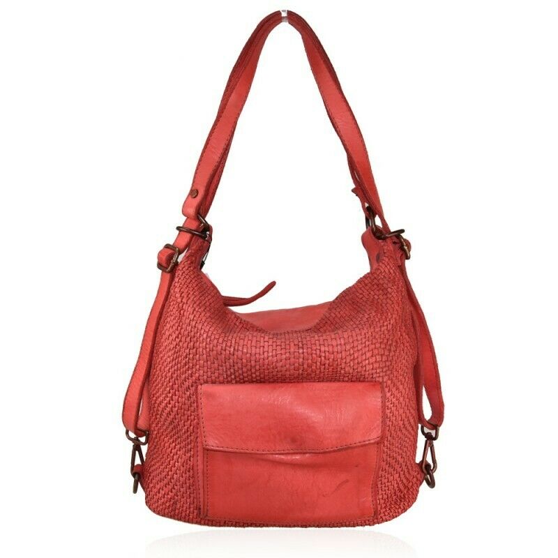 BZNA Bag Lisa Rot Backpacker Designer Rucksack Damenhandtasche Schultertasche