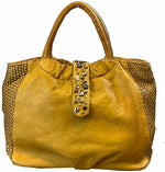 Load image into Gallery viewer, BZNA Bag Livia Gelb Italy Designer Damen Handtasche Schultertasche Tasche
