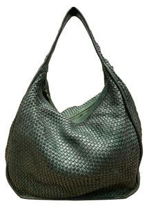 BZNA Bag Sanna Grün Italy Designer Damen Handtasche Schultertasche Tasche Leder