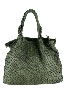 BZNA Bag Rina Grün Lederfarben Italy Designer Damen Handtasche Schultertasche