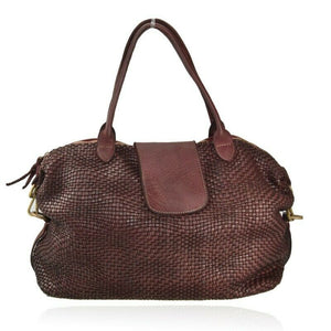 BZNA Bag Alexa Bordo Italy Designer Damen Ledertasche Handtasche Schultertasche