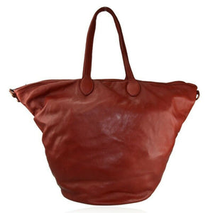 BZNA Big Bag Paula Rot Italy Vintage Schultertasche Designer Handtasche Leder