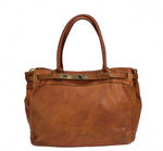 Load image into Gallery viewer, BZNA Bag Malva Cognac vintage Italy Designer Business Damen Handtasche Leder
