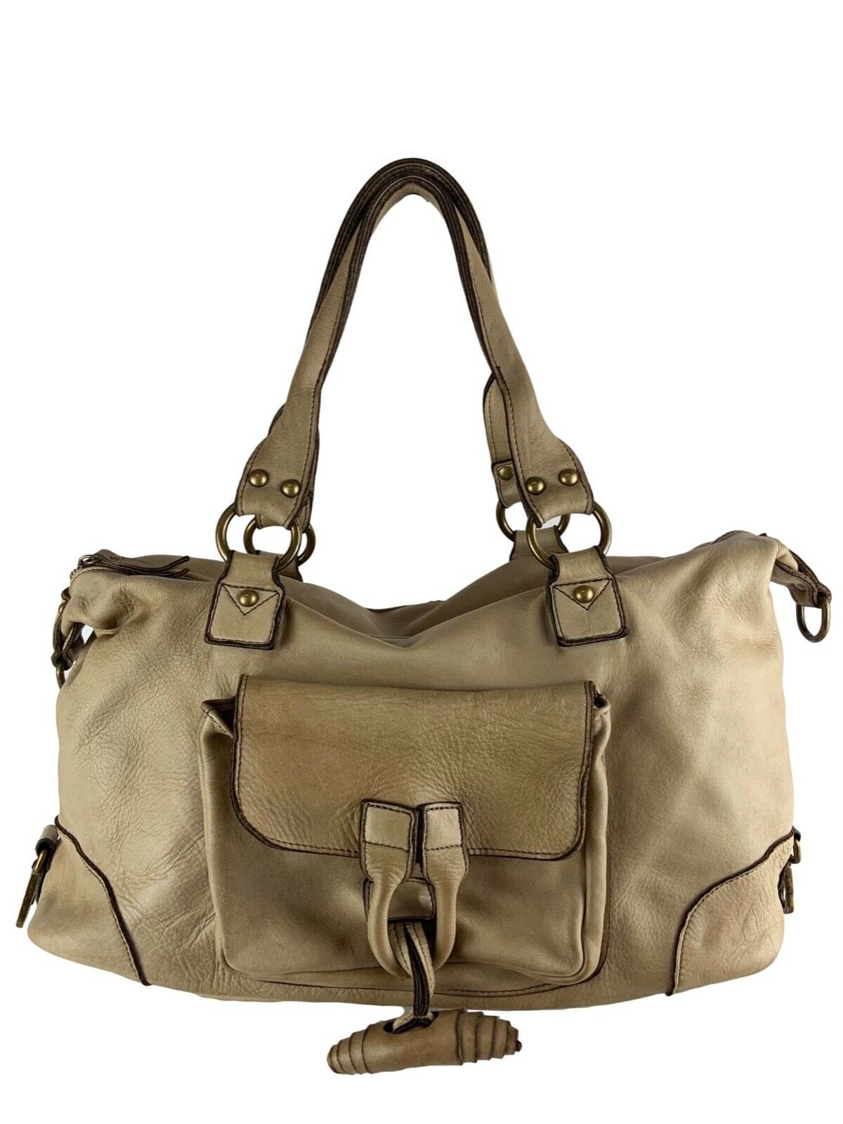BZNA Bag Auri Taupe Italy Designer Damen Handtasche Schultertasche Tasche