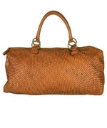 Load image into Gallery viewer, BZNA Bag Bruce cognac Italy Designer Weekender Damen Handtasche Schultertasche
