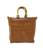 Load image into Gallery viewer, BZNA Bag Surina Cognac Italy Designer Damen Handtasche Tasche Ledereder Shopper

