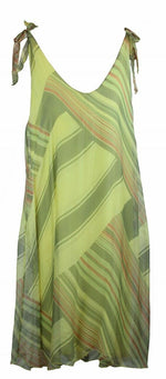 Load image into Gallery viewer, BZNA Ibiza Empire Dress Gelb Sommer Kleid Seidenkleid Damen Seide Silk
