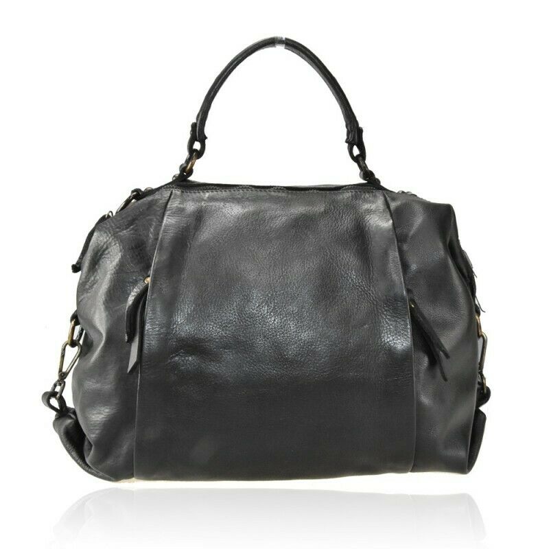 BZNA Bag Lia Schwarz Italy Designer Messenger Damen Handtasche Schultertasche