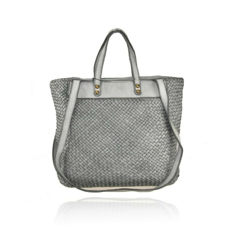 BZNA Bag Enna Grau Italy Designer Damen Handtasche Schultertasche Tasche