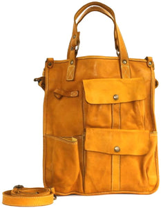 BZNA Bag Como braun Italy Designer Damen Handtasche Schultertasche Tasche Leder Shopper Neu