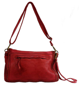 BZNA Bag Gil Rot rosso Italy Designer Clutch Umhängetasche Damen Handtasche Schultertasche Tasche Leder Shopper Neu