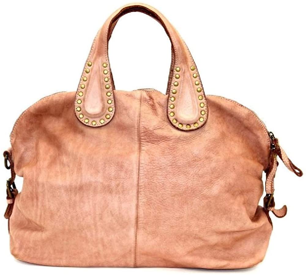 BZNA Bag Madrid alt rosa Italy Designer Damen Handtasche Schultertasche Tasche Leder Shopper Neu