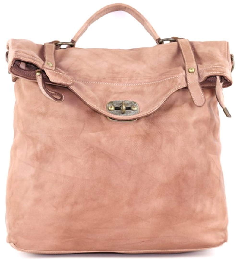 BZNA Bag Gabi alt rosa Backpacker Designer Rucksack Damenhandtasche Schultertasche Leder Nappa ItalyNeu