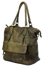 Load image into Gallery viewer, BZNA Bag Boney verde Italy Designer Damen Handtasche Ledertasche Schultertasche Tasche Leder Shopper Neu
