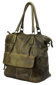 BZNA Bag Boney verde Italy Designer Damen Handtasche Ledertasche Schultertasche Tasche Leder Shopper Neu