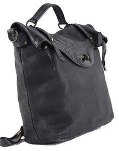 BZNA Bag Gabi grün Backpacker Designer Rucksack Damenhandtasche Schultertasche Leder Nappa ItalyNeu