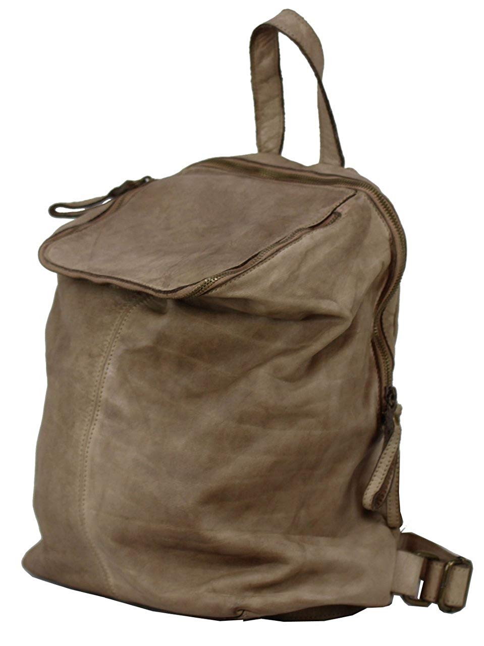 BOZANA Bag Richie beige Backpacker Designer Rucksack Damenhandtasche Schultertasche Leder Nappa sheep ItalyNeu