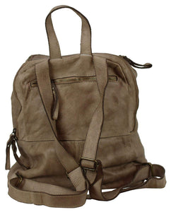 BOZANA Bag Richie beige Backpacker Designer Rucksack Damenhandtasche Schultertasche Leder Nappa sheep ItalyNeu